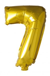 balloons - Gold Foil - Number 7